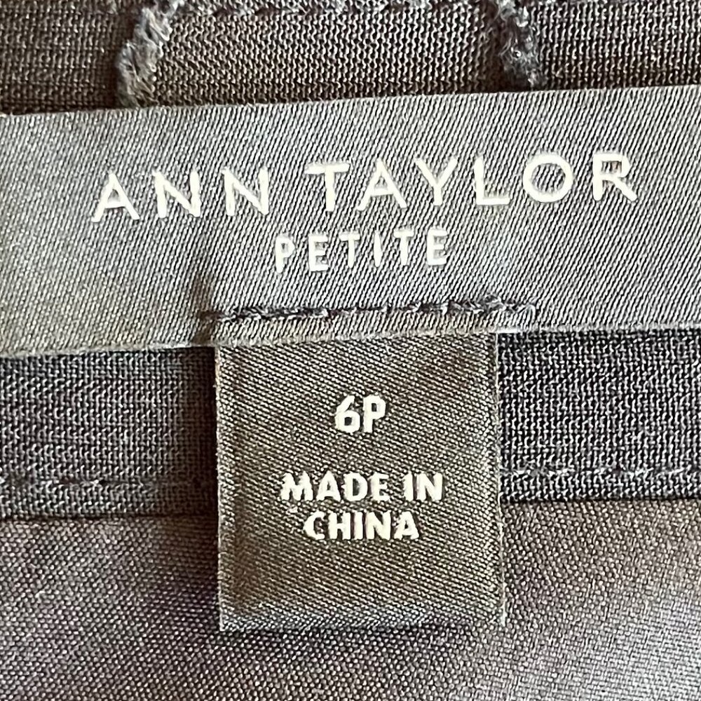 Ann Taylor Black Clip Dot Full Circle Chiffon Skirt Petite ‎ Size 6P - Picture 9 of 11
